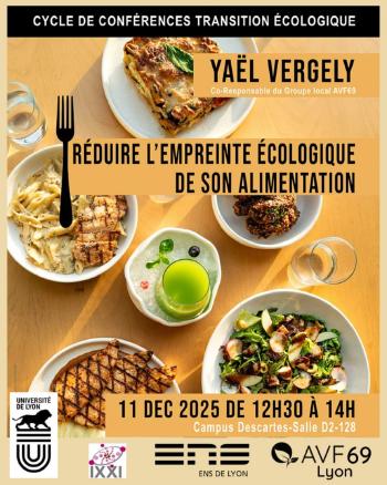 Conférence par l'AVF : Réduire l'empreinte écologique de son alimentation
